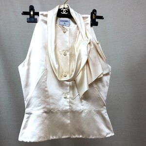 CHANEL Vintage 100% Silk Top/Blouse